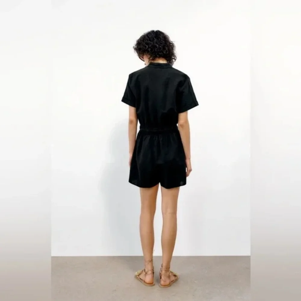 Zara Linen Blend Jumpsuit